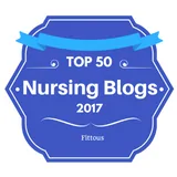 Interviews and Press, Awards and Mentions - fittous.com badge top nursing blogs 2017