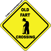 Old fart crossing sign