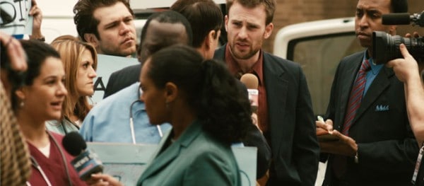 mark puncture Mike Weiss (Chris Evans) in PUNCTURE. Courtesy of Millennium Entertainment