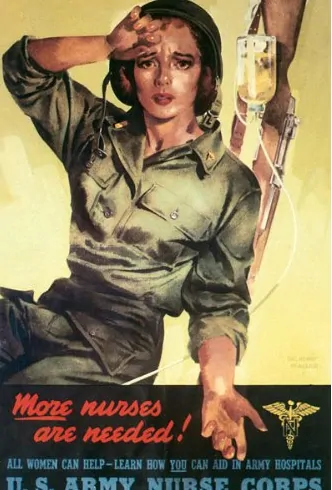 Historic Military Nursing Propaganda Images - more nurses are needed us army nurse corps