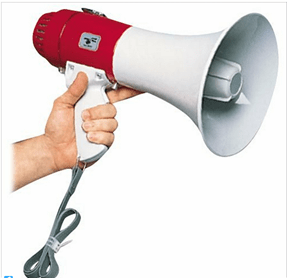 megaphone oversharing