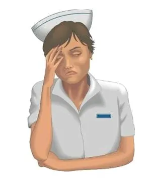 stressed upset nurse
