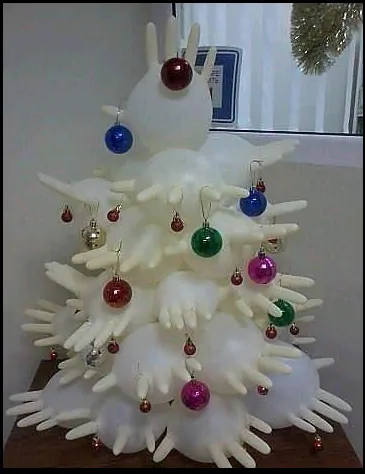 glove christmas tree