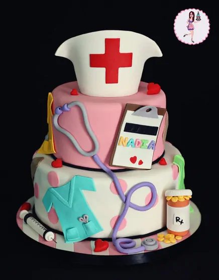 Small and simple cake for Registered Nurse | Nursing cake, Cool birthday  cakes, Birthday cakes for women