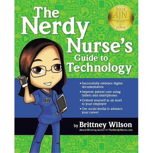 The Nerdy Nurse Book Cover with Award Sticker