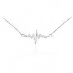 Sterling Silver Lifeline Pulse Pendant Heartbeat Necklace