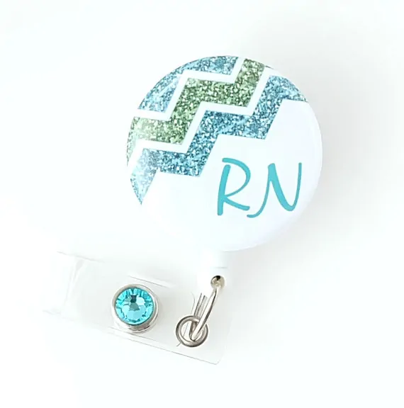 Registered Nurse RN Chevron Badge Reel