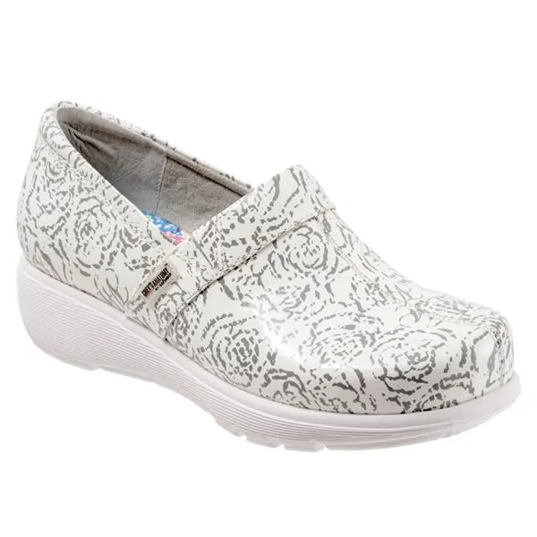 White Floral Patent
