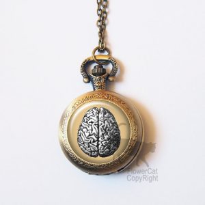 10 Best Watches for Nurses with Practical Buying Guide - Vintage Brain Pocket Watch Necklace