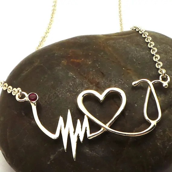 Nurse Heartbeat Stethoscope Necklace