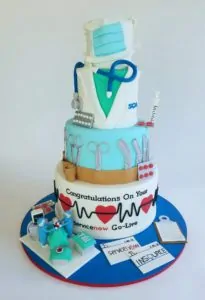 A nurse themed 3-tier cake from Hope's Sweet Cakes