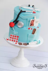 Round customized nurse cake