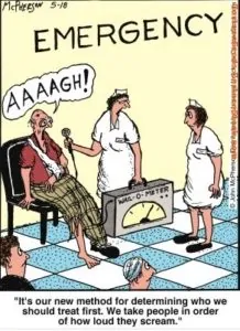 Emergency Room Funny Nurse Cartoon