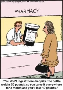 Funny diet pills cartoon