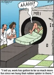 Funny cartoon of MRI