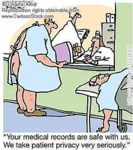 Funny privacy matters nurse cartoon