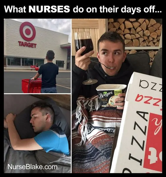 what nurses do on their day off funny meme