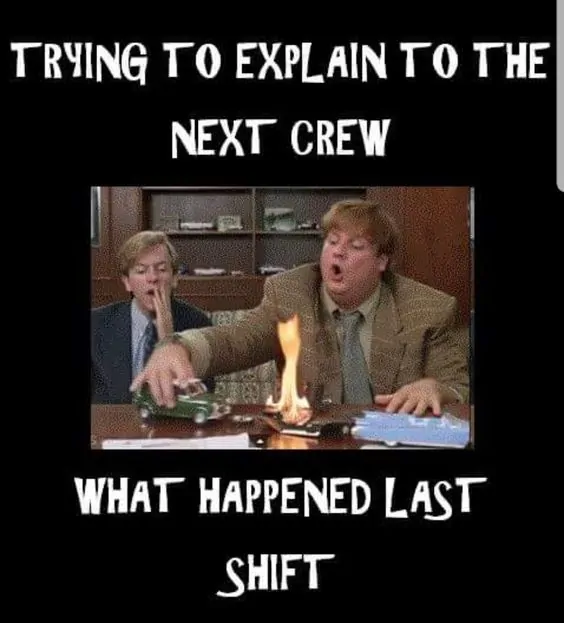 What happened last shift funny meme