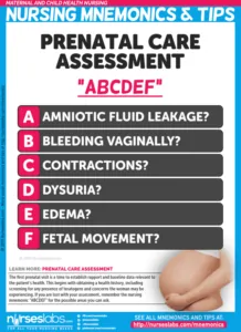 OB Nursing Mnemonics You Need to Know in Labor and Delivery - abcdef