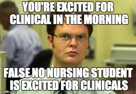 Funny false clinical nursing meme