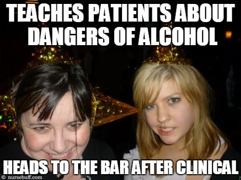 nurse alcohol meme