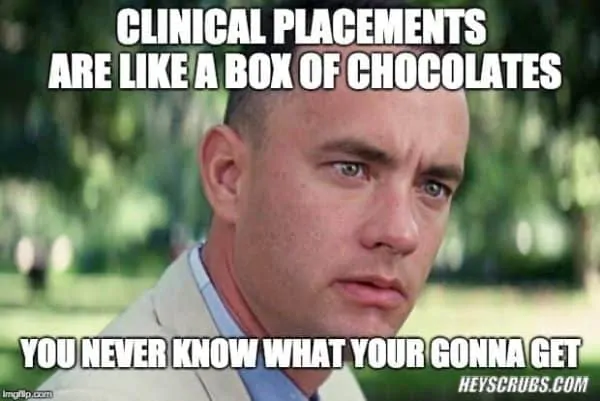clinicals like a box of chocolates funny meme