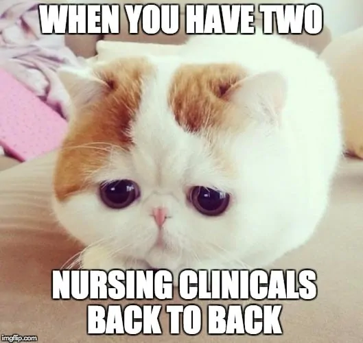 Back to Back Clinicals Meme