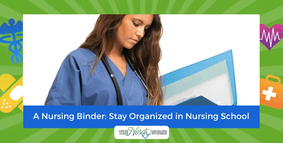um aglutinante de Enfermagem: Mantenha-se organizado na Escola De Enfermagem