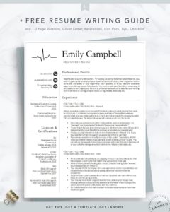 Nursing Resume - Must-Dos to Make an Impression - New Nurse Resume Template GetLanded