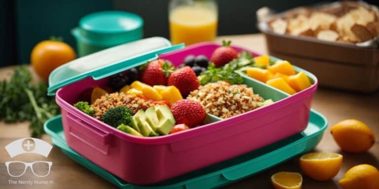 colorful food in meal prep container