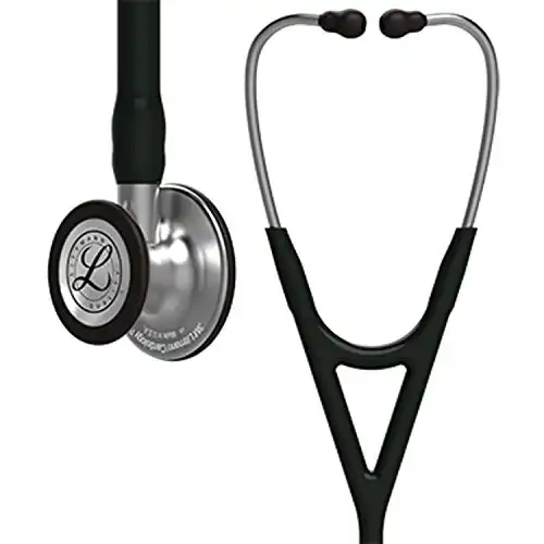 3M Littmann Cardiology IV Diagnostic Stethoscope,  Standard-Finish Chestpiece, Black Tube, Stainless Stem and Headset