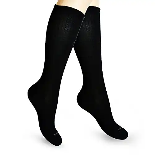 SocksLane Cotton Compression Socks for Women & Men. 15-20 mmHg Support Knee-High