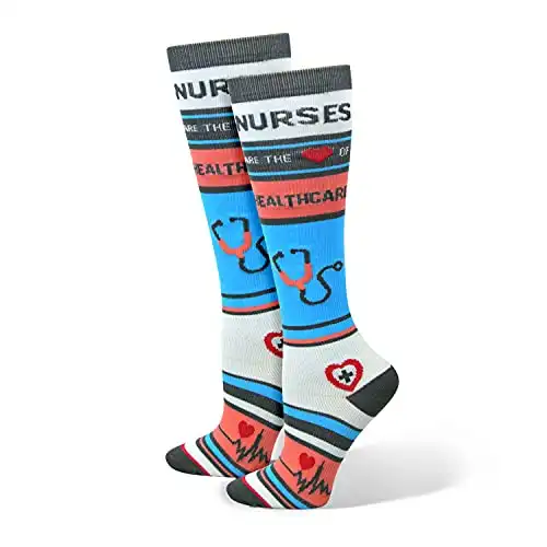 Think Medical Women’s Nurse Print 10-14mmHg Compression Sock (Nurse Healthcare)