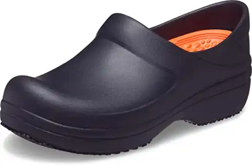 Crocs Women's Neria Pro II Clogs, Slip Resistant Work Shoes, Black, 8