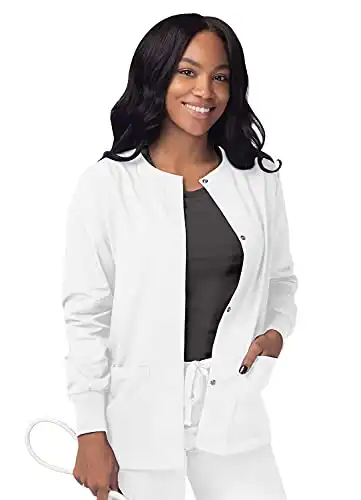 Sivvan Scrubs for Women - Front Snap Warm - Up Jacket - S8306