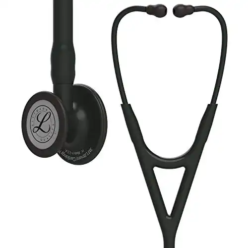 3M 6163 Littmann Cardiology IV Black Chestpiece Stethoscope with 27" Black Tube
