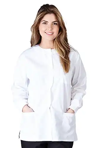 Natural Uniforms Warm Up Scrub Jacket White
