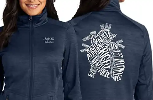 Cardiac Nurse Full-Zip Monogram Jacket | Sew Perfect Design Co.